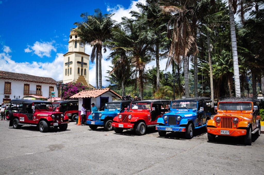 Vervoer met Jeeps naar Valle de Cocora