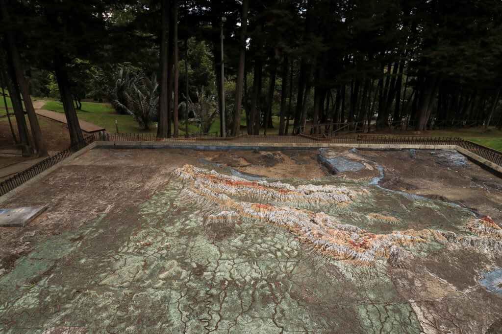 kaart Zuid-Amerika in park Bogota